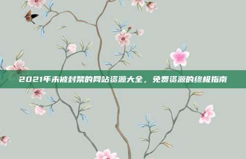 2021年未被封禁的网站资源大全,免费资源的终极指南