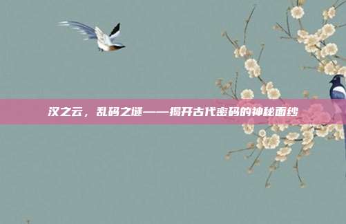 汉之云,乱码之谜——揭开古代密码的神秘面纱