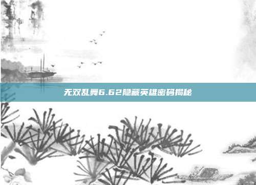 无双乱舞6.62隐藏英雄密码揭秘