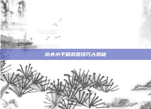 功夫小子刷武器技巧大揭秘