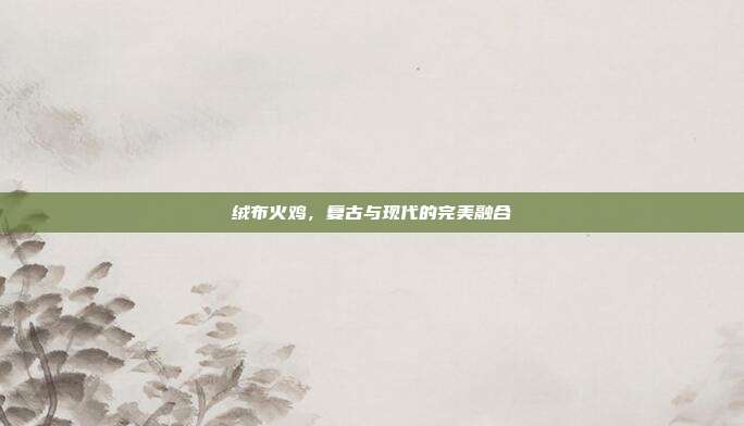绒布火鸡,复古与现代的完美融合