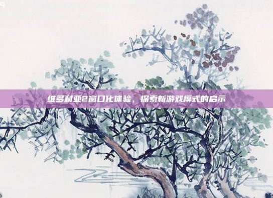维多利亚2窗口化体验,探索新游戏模式的启示