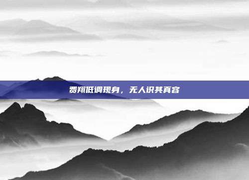 费翔低调现身,无人识其真容
