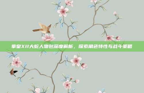 拳皇XII大蛇人物包深度解析,探索角色特性与战斗策略