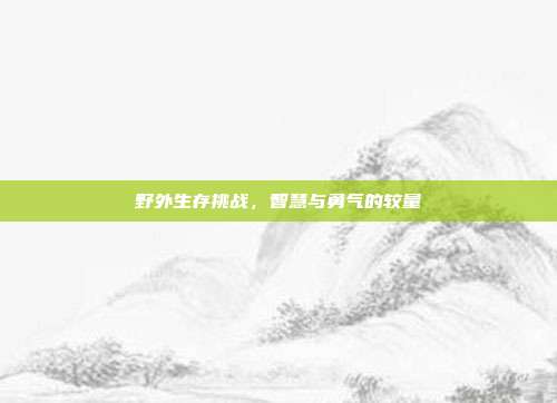 野外生存挑战,智慧与勇气的较量