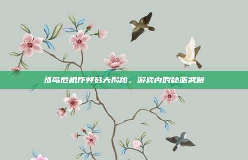 孤岛危机作弊码大揭秘,游戏内的秘密武器