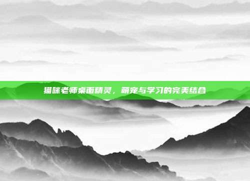 猫咪老师桌面精灵,萌宠与学习的完美结合