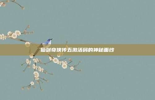 仙剑奇侠传五激活码的神秘面纱