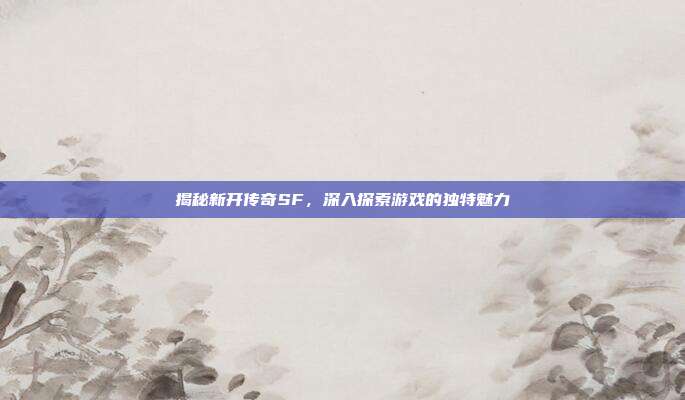 揭秘新开传奇SF,深入探索游戏的独特魅力