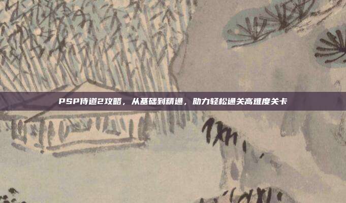 PSP侍道2攻略,从基础到精通,助力轻松通关高难度关卡