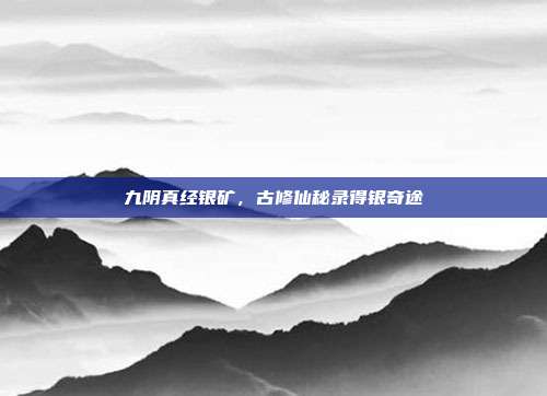 九阴真经银矿,古修仙秘录得银奇途
