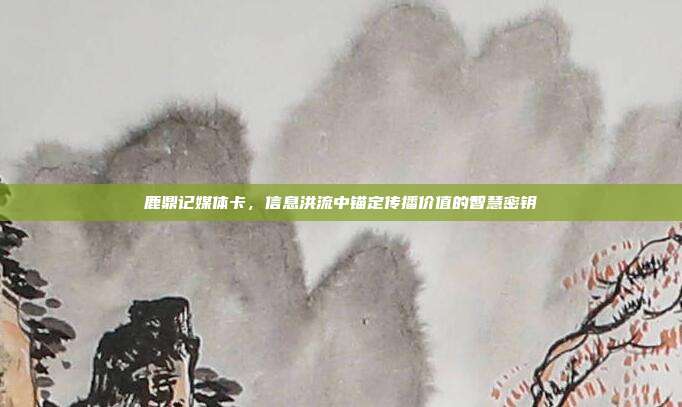 鹿鼎记媒体卡,信息洪流中锚定传播价值的智慧密钥