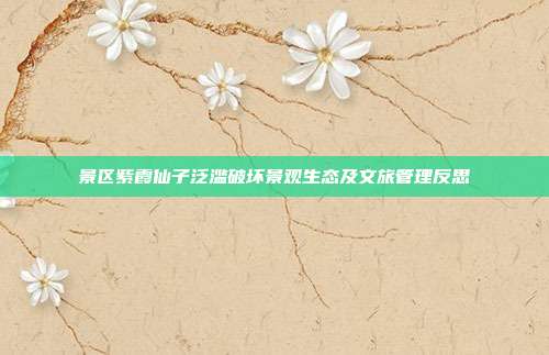 景区紫霞仙子泛滥破坏景观生态及文旅管理反思