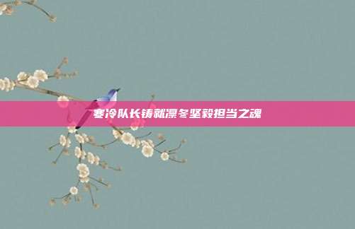 寒冷队长铸就凛冬坚毅担当之魂
