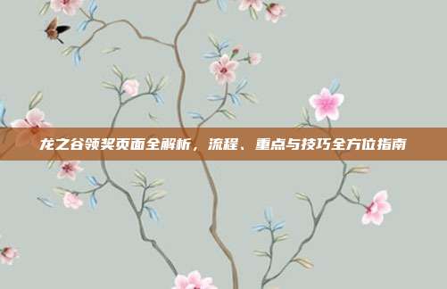 龙之谷领奖页面全解析,流程、重点与技巧全方位指南