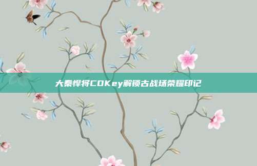 大秦悍将CDKey解锁古战场荣耀印记