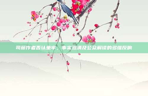 司藤作者否认坐牢,事实澄清及公众解读的多维反响