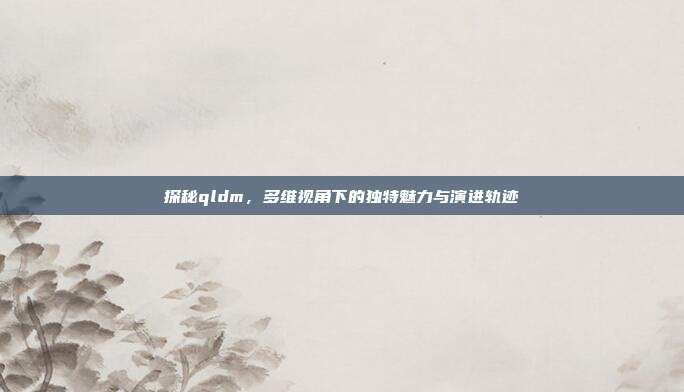 探秘qldm,多维视角下的独特魅力与演进轨迹