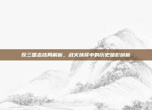 反三国志结局解析,战火抉择中的历史暗影剖析
