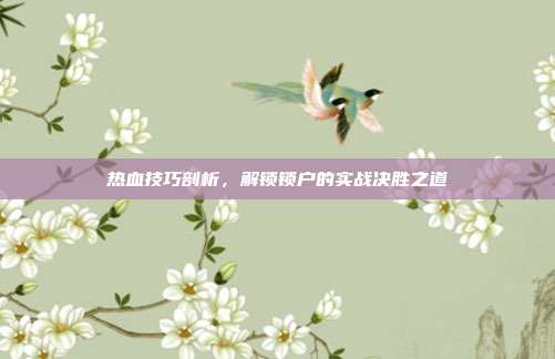 热血技巧剖析,解锁锁户的实战决胜之道