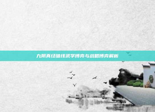 九阴真经暗线武学博弈与战略博弈解析