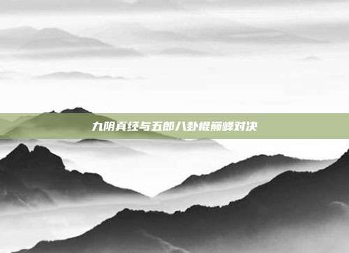 九阴真经与五郎八卦棍巅峰对决