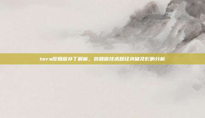 tera反和谐补丁解析,抗和谐技术路径突破及影响分析