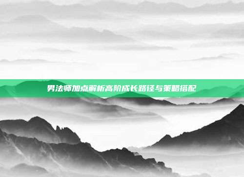 男法师加点解析高阶成长路径与策略搭配