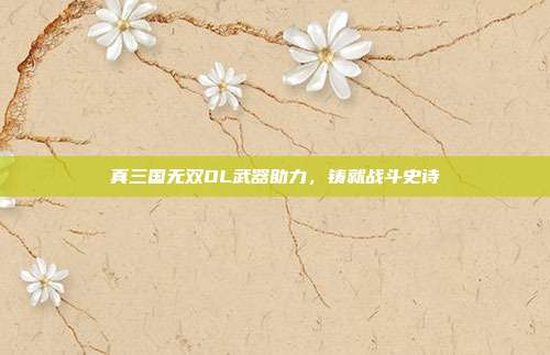 真三国无双OL武器助力,铸就战斗史诗