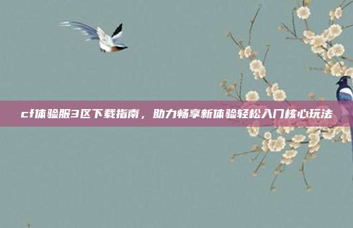 cf体验服3区下载指南,助力畅享新体验轻松入门核心玩法