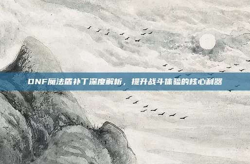 DNF魔法盾补丁深度解析,提升战斗体验的核心利器