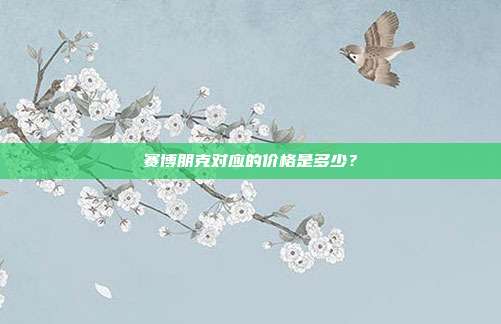 赛博朋克对应的价格是多少?