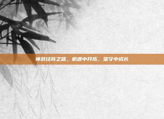 神武经商之路,机遇中开拓,坚守中成长