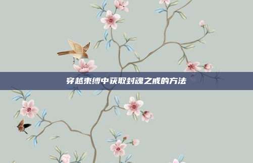 穿越束缚中获取封魂之戒的方法