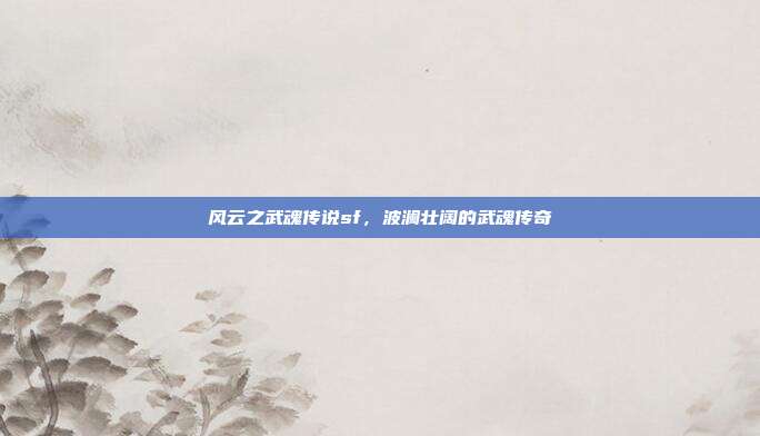 风云之武魂传说sf,波澜壮阔的武魂传奇