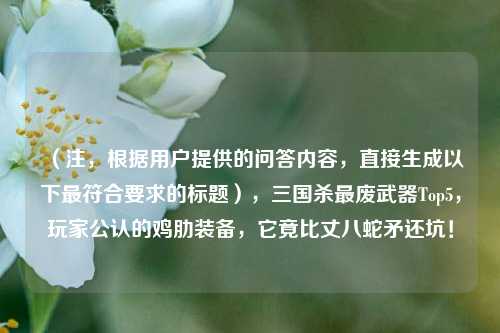 (注,根据用户提供的问答内容,直接生成以下最符合要求的标题),三国杀最废武器Top5,玩家公认的鸡肋装备,它竟比丈八蛇矛还坑!