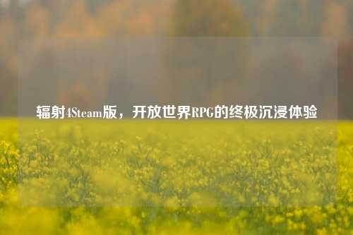 辐射4Steam版,开放世界RPG的终极沉浸体验