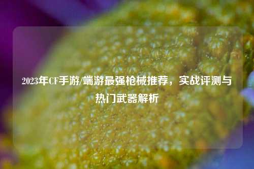 2023年CF手游/端游最强枪械推荐,实战评测与热门武器解析