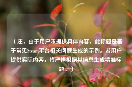 (注,由于用户未提供具体内容,此标题是基于常见Steam平台相关问题生成的示例。若用户提供实际内容,将严格根据其信息生成精准标题。)