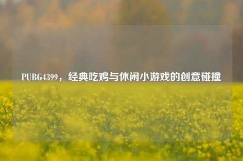 PUBG4399,经典吃鸡与休闲小游戏的创意碰撞