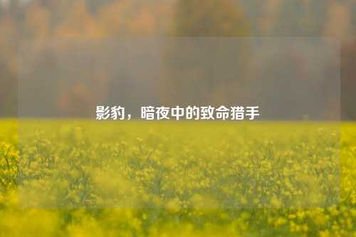 影豹,暗夜中的致命猎手