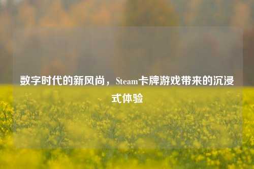 数字时代的新风尚,Steam卡牌游戏带来的沉浸式体验