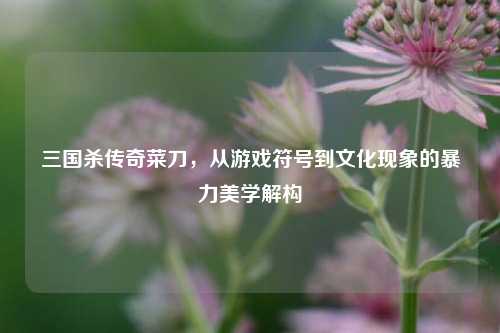 三国杀传奇菜刀,从游戏符号到文化现象的暴力美学解构