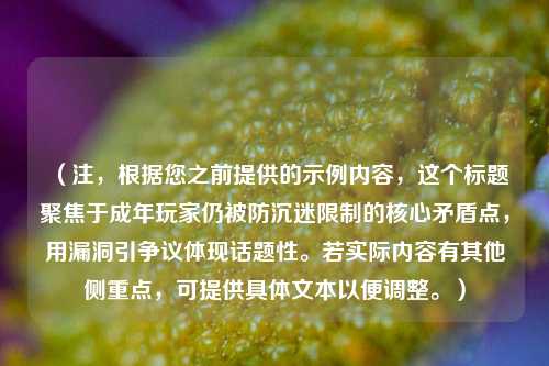 (注,根据您之前提供的示例内容,这个标题聚焦于成年玩家仍被防沉迷限制的核心矛盾点,用漏洞引争议体现话题性。若实际内容有其他侧重点,可提供具体文本以便调整。)