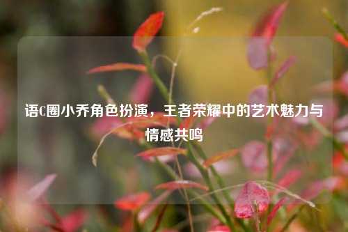 语C圈小乔角色扮演,王者荣耀中的艺术魅力与情感共鸣