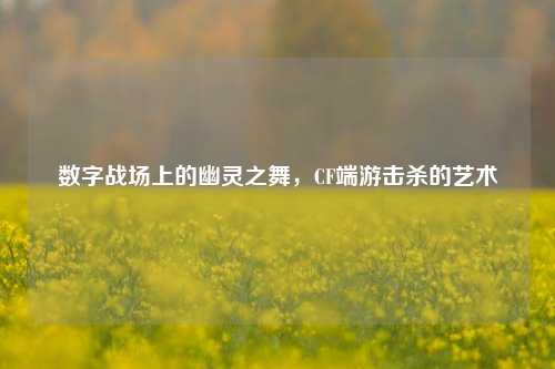 数字战场上的幽灵之舞,CF端游击杀的艺术