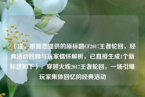 (注,根据您提供的原标题CF2017王者轮回,经典活动回顾与玩家情怀解析,已直接生成1个新标题如下),穿越火线2017王者轮回,一场引爆玩家集体回忆的经典活动