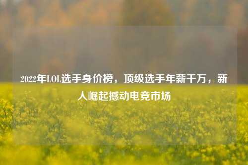 2022年LOL选手身价榜,顶级选手年薪千万,新人崛起撼动电竞市场