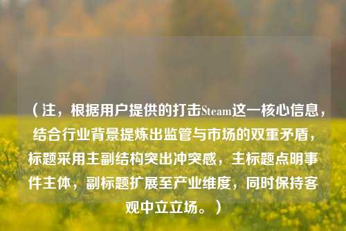 (注,根据用户提供的打击Steam这一核心信息,结合行业背景提炼出监管与市场的双重矛盾,标题采用主副结构突出冲突感,主标题点明事件主体,副标题扩展至产业维度,同时保持客观中立立场。)