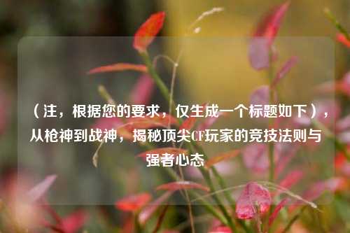 (注,根据您的要求,仅生成一个标题如下),从枪神到战神,揭秘顶尖CF玩家的竞技法则与强者心态